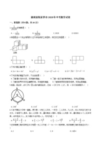 湖南省张家界市2020年中考数学试卷