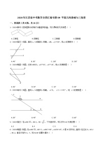 2020年江苏省中考数学分类汇编专题09 平面几何基础与三角形