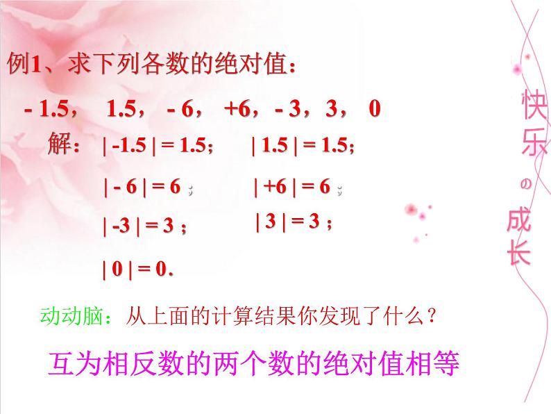 北师大版七年级上册第二章 有理数1.3绝对值 课件05