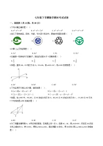 重庆市南岸区七年级下学期数学期末考试试卷