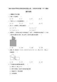 江苏省苏州市昆山市、太仓市2019-2020学年第二学期期末考试七年级数学试卷  解析版