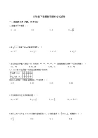 湖北省武汉市八年级下学期数学期末考试试卷