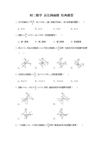 初中数学华师大版八年级下册1. 反比例函数精品达标测试