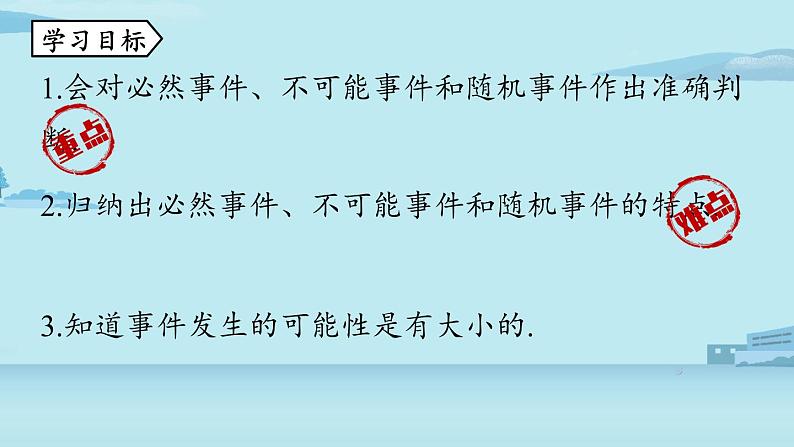 2021--2022学年人教版九年级数学上册25.1随机事件与概率课时1（PPT课件）02