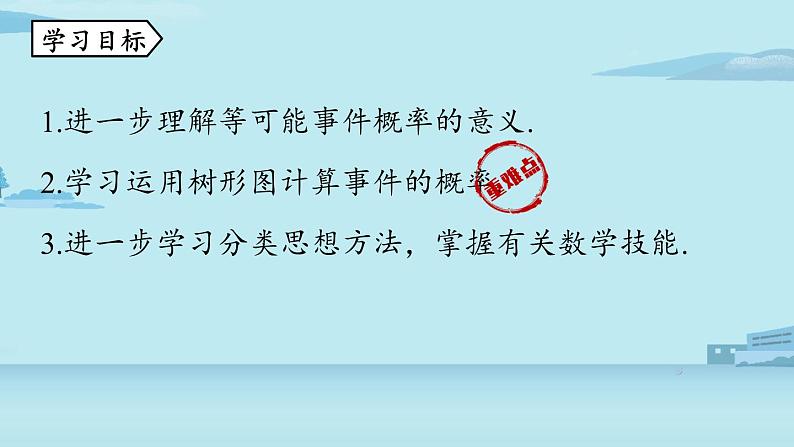 2021--2022学年人教版九年级数学上册25.2用列举法求概率课时2（PPT课件）03