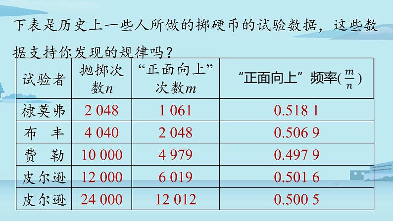 2021--2022学年人教版九年级数学上册25.3用频率估计概率课时1（PPT课件）08