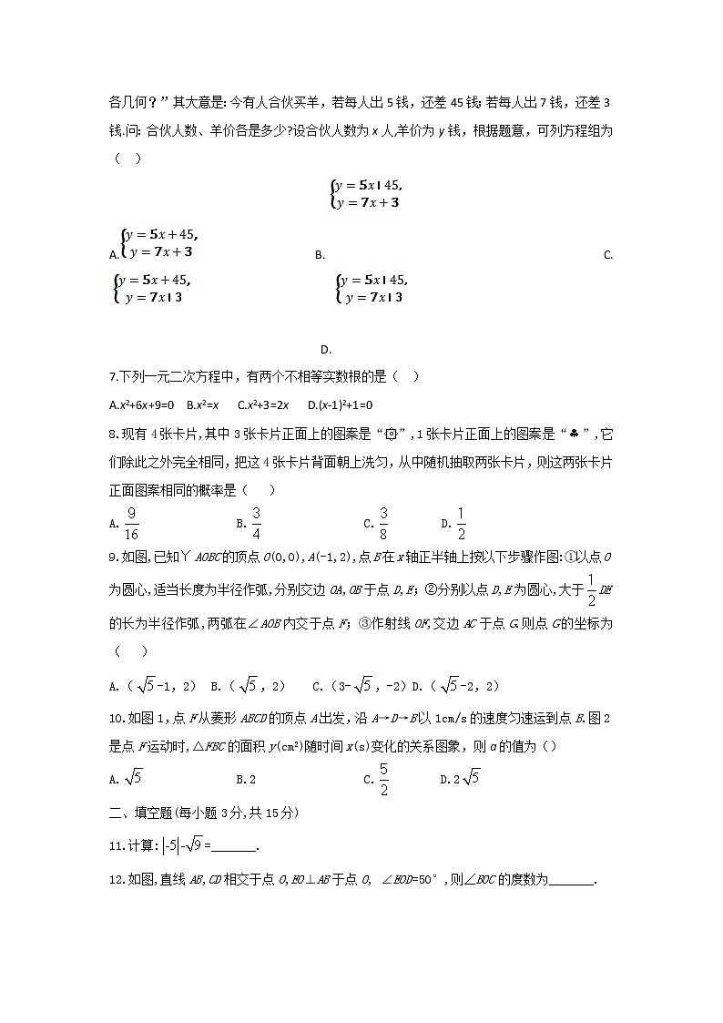 2018年河南省中考数学试卷02