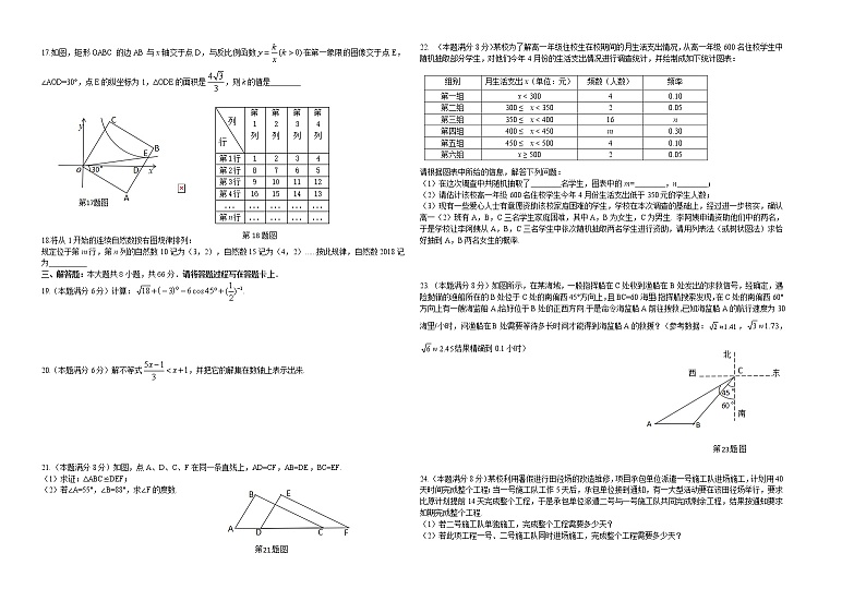 2018年桂林市初中学业水平考试试卷02