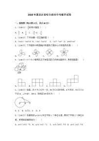 2018年哈尔滨市中考数学试卷含答案解析(Word版)