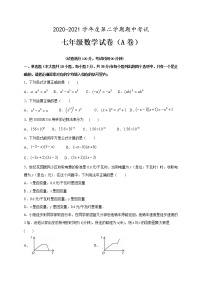 广东省高州市2020-2021学年七年级下学期期中联考数学试题A（word版 含答案）