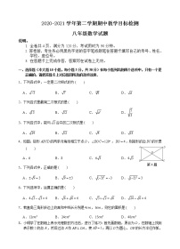 广东省韶关市新丰县2020-2021学年八年级下学期期中教学目标检测数学试题（word版 含答案）