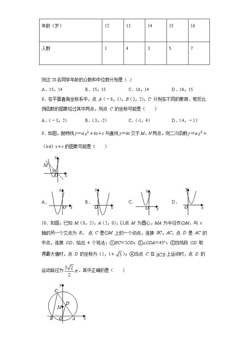 2021学年广东省深圳市盐田区九年级中考一模数学试题（word版 含答案）02