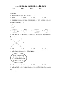 2021年河北省保定市顺平县中考二模数学试题（word版 含答案）