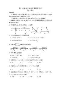 苏科版七年级下册数学期末测试 初一数学 (2)