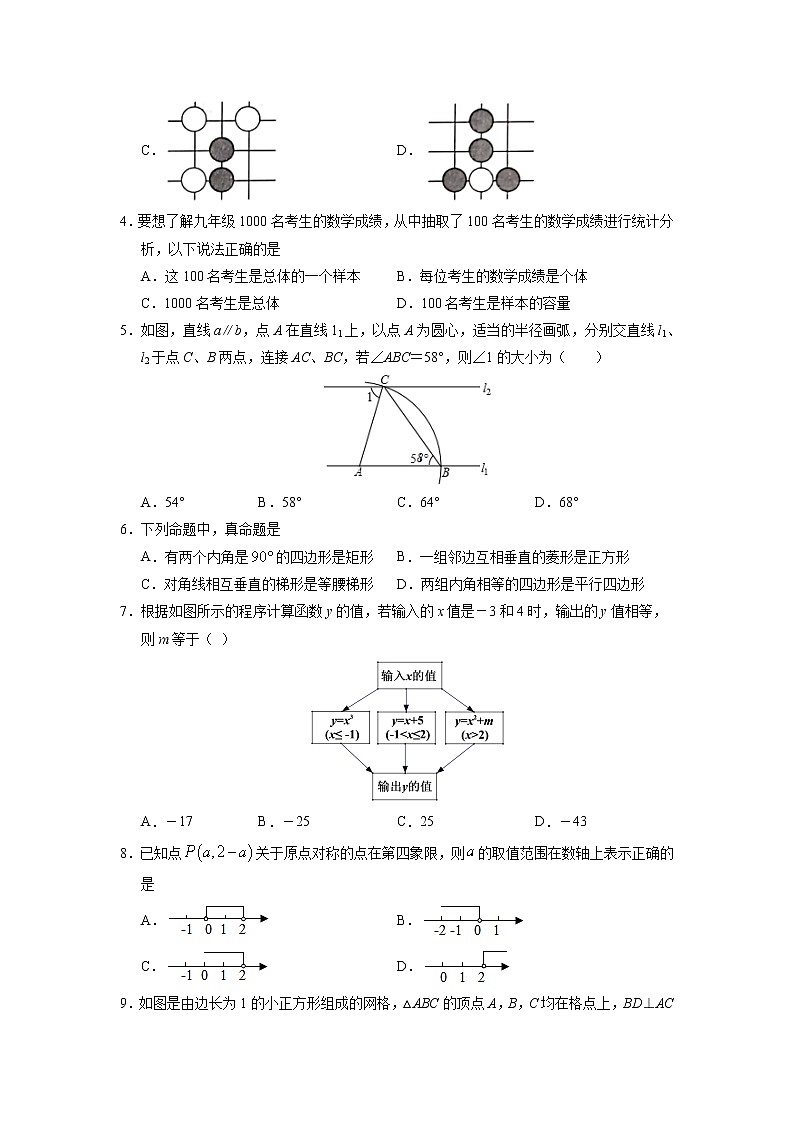 数学-（湖南长沙卷）2021年中考考前最后一卷02