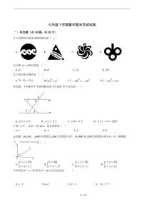 广西2021年七年级下学期数学期末考试模拟冲刺卷7套附解析