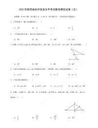 2021年陕西省初中学业水平考试数学模拟试卷（五）含答案