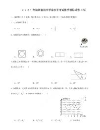 2021年陕西省初中学业水平考试数学模拟试卷（六）含答案