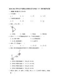 2020-2021学年辽宁省鞍山市铁东区七年级下学期期中数学试卷