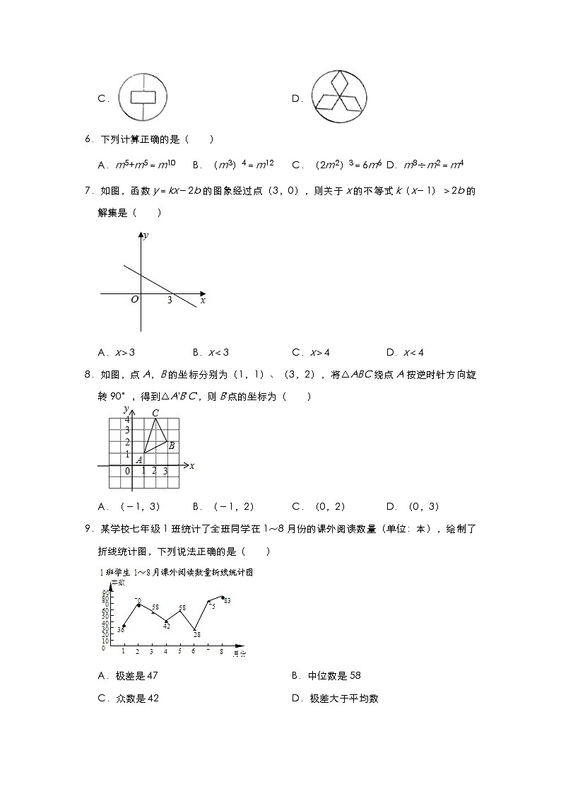 2021年山东省济南市中考数学适应性考试模拟试题02
