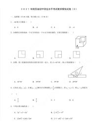2021年陕西省初中学业水平考试数学模拟试卷（十）含答案