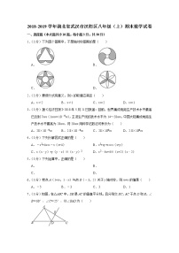 2018-2019学年湖北省武汉市汉阳区八年级（上）期末数学试卷