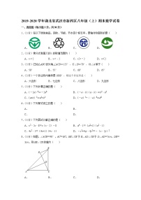 2019-2020学年湖北省武汉市新洲区八年级（上）期末数学试卷(1)