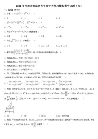 2021年河南省淮滨县九年级中考复习模拟数学试题（九）