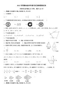 2021年湖南省常德市初中毕业考试仿真模拟试卷
