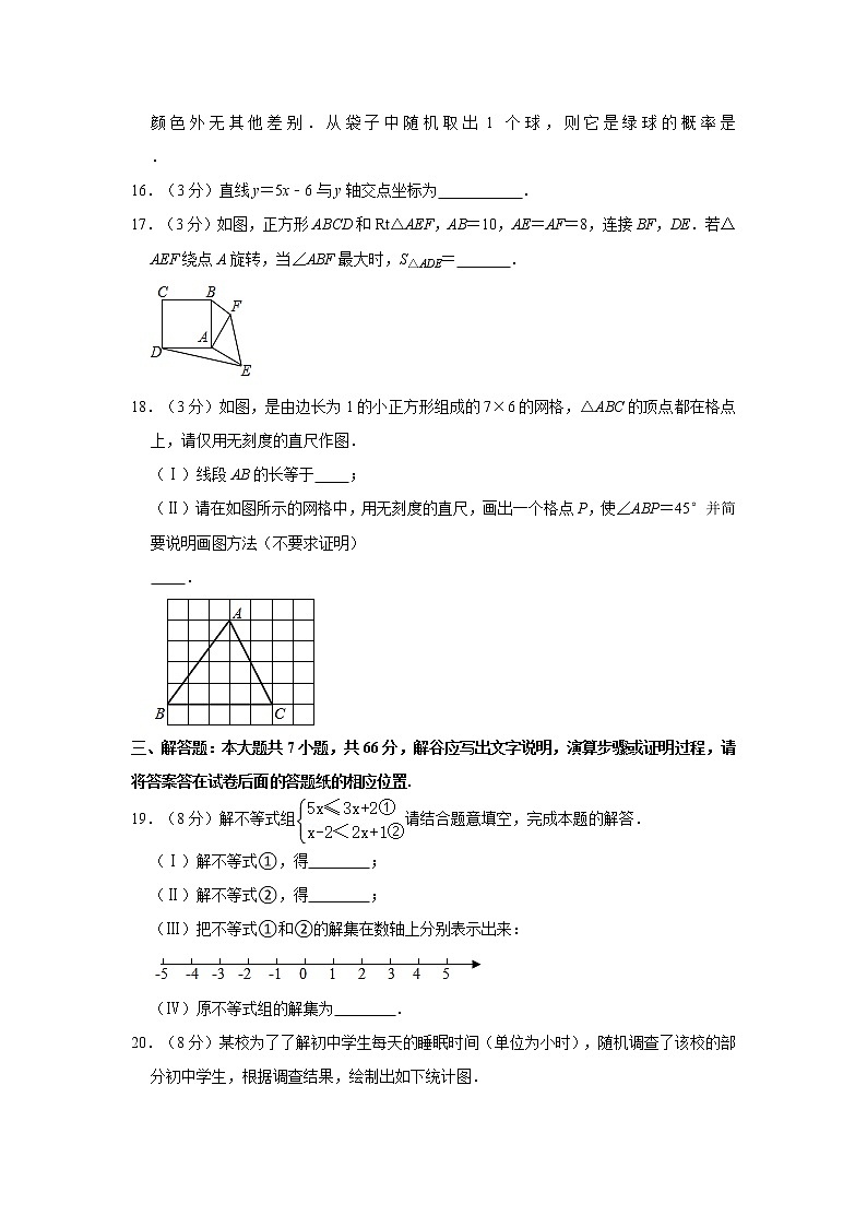 2021年天津市东丽区中考数学一模试卷03
