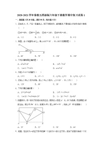 2020-2021学年鲁教版（五四制）六年级下册数学期中复习试卷1（有答案）