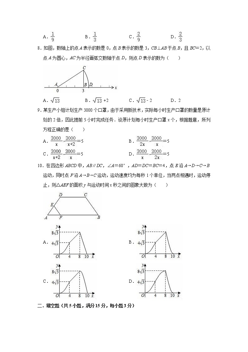 2020-2021学年北师大 版九年级下册数学期中复习试卷1第2页