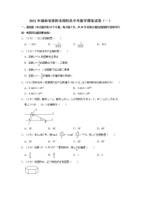 2021年湖南省邵阳市邵阳县中考数学模拟试卷（一）