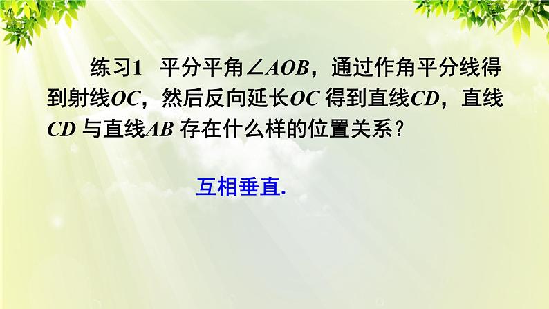 人教版八年级数学上册 第十二章 全等三角形 12.3 角平分线的性质 第1课时 角平分线的作法及性质 课件08