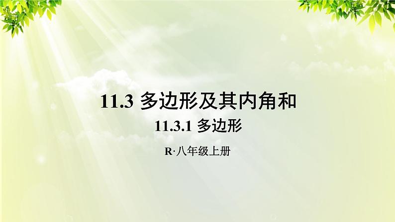 人教版八年级数学上册 第十一章 三角形  11.3.1 多边形 课件01