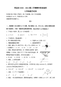 河北省秦皇岛市青龙县2020-2021学年七年级下学期期中考试数学试题