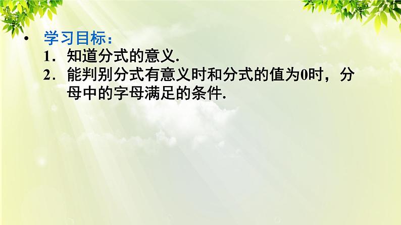 人教版八年级数学上册 第十五章 分式 15.1.1 从分数到分式课件03