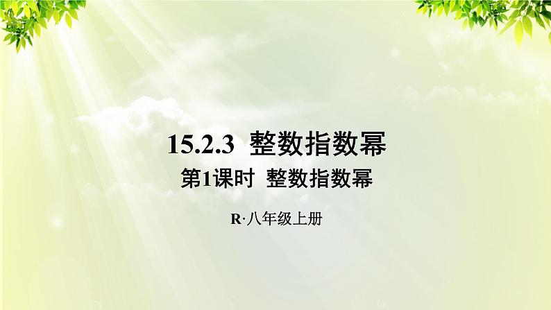 人教版八年级数学上册 第十五章 分式  15.2.3 第1课时 整数指数幂课件01