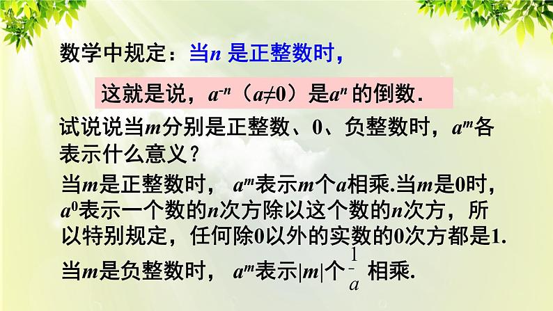 人教版八年级数学上册 第十五章 分式  15.2.3 第1课时 整数指数幂课件06