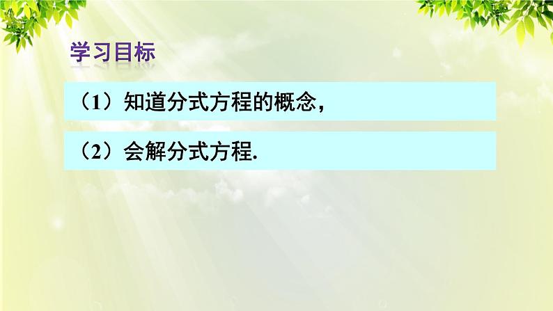 人教版八年级数学上册 第十五章 分式 15.3 第1课时 分式方程及其解法课件03