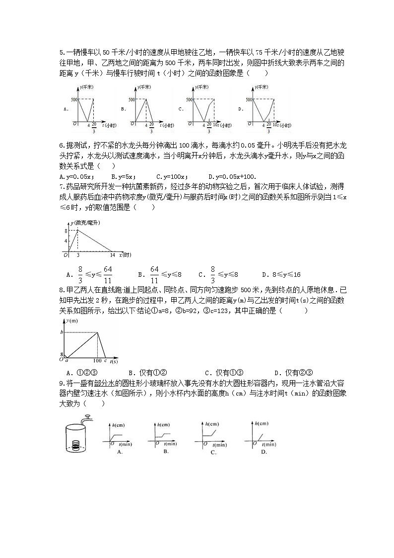 2021年人教版数学八年级下册《一次函数实际问题》培优练习（含答案）第2页