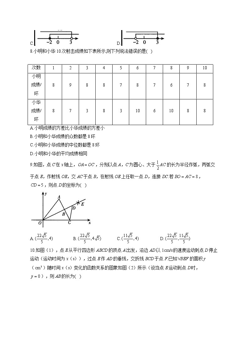 2021届中考数学临考押题卷 河南地区专用02
