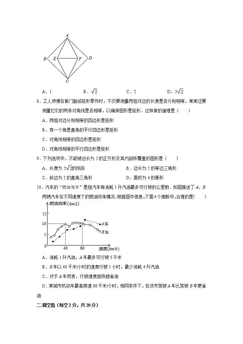 2020-2021学年北京人大附中八年级（下）期中数学试卷02