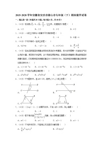 2019-2020学年安徽省安庆市潜山市七年级（下）期末数学试卷