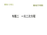 冀教版九年級上冊數學課件 期末復習專題練 專題2　一元二次方程