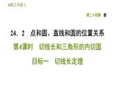 人教版九年級上冊數學課件 第24章 24.2.4目標一　切線長定理