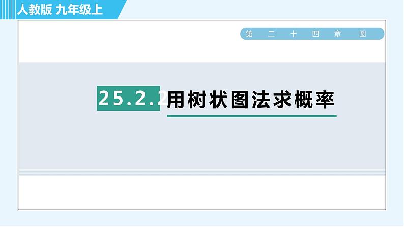 人教版九年级上册数学课件 第25章 25.2.2用树状图法求概率01