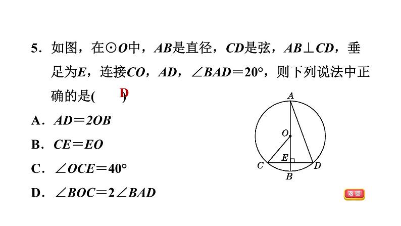 冀教版九年级上册数学课件 期末复习专题练 专题7　圆08