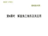 沪科版九年级上册数学课件 期末提分练案 第8课时　解直角三角形及其应用