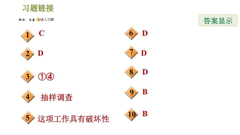 人教版数学七年级下册  8.2  《调查方式的选择》训练课件（含答案）02